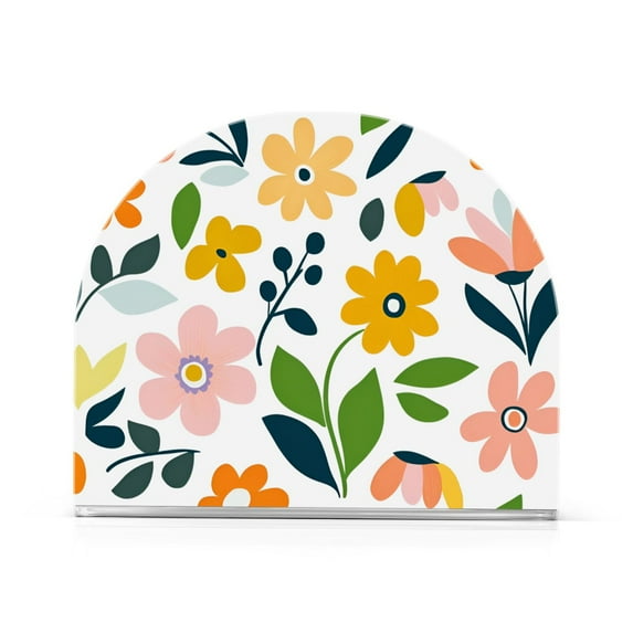 Yayeee Napkin Holder for Table Kitchen Paper Tissue Organization, Retro Yellow Floral