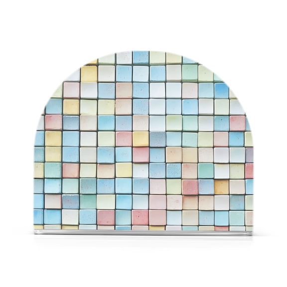 Yayeee Napkin Holder for Table Kitchen Paper Tissue Organization, Small Pastel Pattern