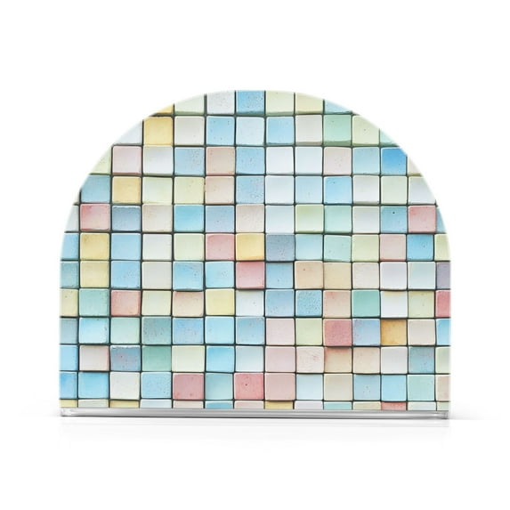 Yayeee Napkin Holder for Table Kitchen Paper Tissue Organization, Small Pastel Pattern