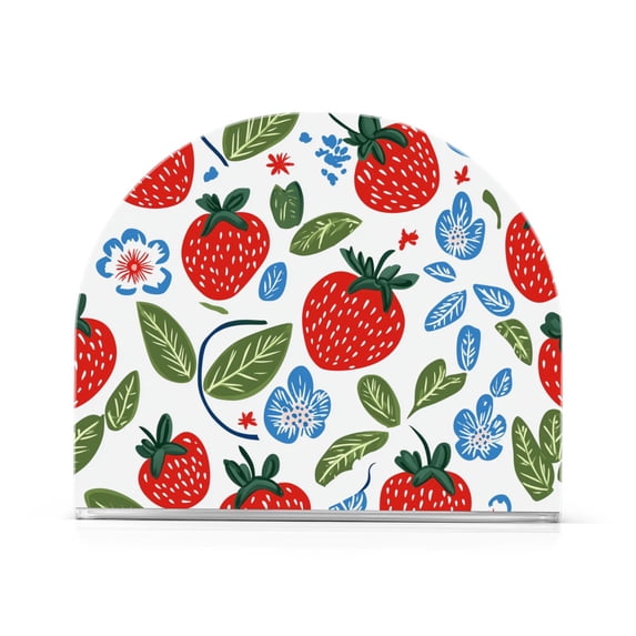 Yayeee Napkin Holder for Table Kitchen Paper Tissue Organization, Vibrant Strawberries