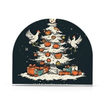 Yayeee Napkin Holder for Table Kitchen Paper Tissue Organization, White Halloween Christmas Trees