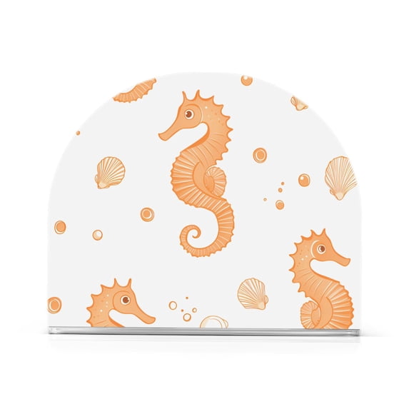 Yayeee Napkin Holder for Table Kitchen Paper Tissue Organization, White Seahorse