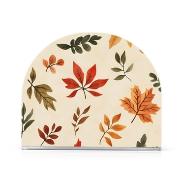 Yayeee Napkin Holder for Table Kitchen Paper Tissue Organization, Yellow Autumn Leaves