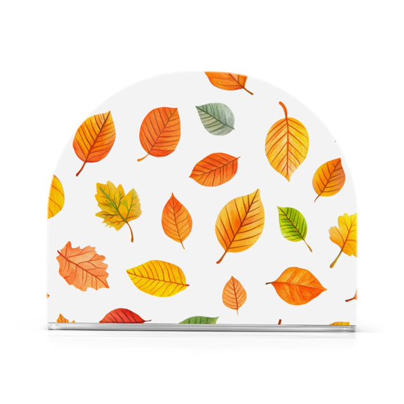Yayeee Napkin Holder for Table Kitchen Paper Tissue Organization, Yellow Leaves