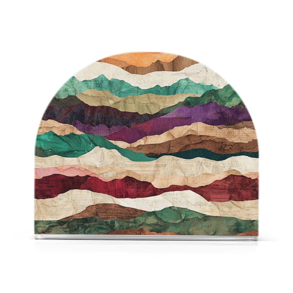 Yayeee Napkin Holder for Table Set of 2 Kitchen Paper Tissue Organization, Artistic Desert Waves