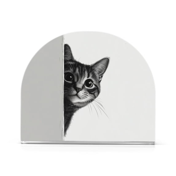 Yayeee Napkin Holder for Table Set of 2 Kitchen Paper Tissue Organization, Black Cute Cat