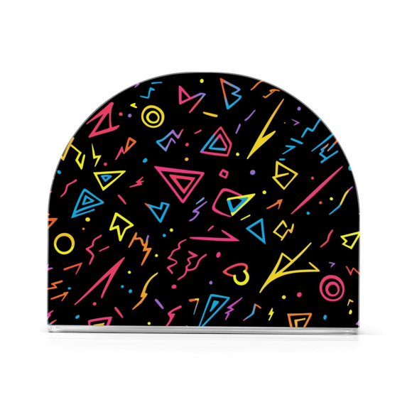 Yayeee Napkin Holder for Table Set of 2 Kitchen Paper Tissue Organization, Black Neon Lightning