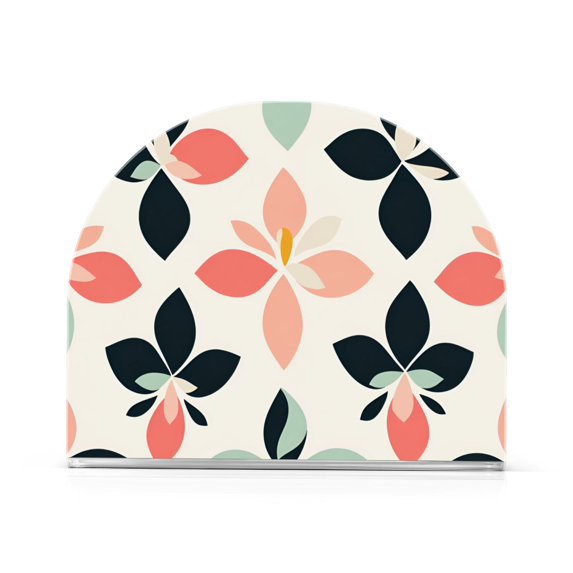 Yayeee Napkin Holder for Table Set of 2 Kitchen Paper Tissue Organization, Black Retro Flower