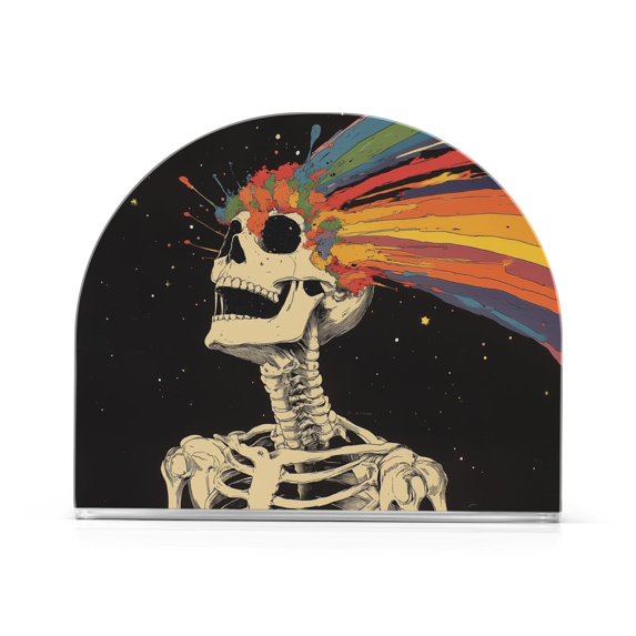 Yayeee Napkin Holder for Table Set of 2 Kitchen Paper Tissue Organization, Black Skeleton