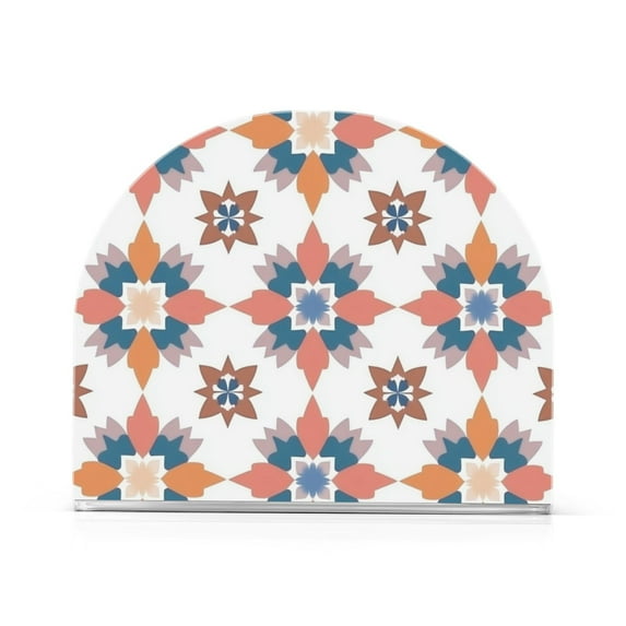 Yayeee Napkin Holder for Table Set of 2 Kitchen Paper Tissue Organization, Blue Abstract Pattern