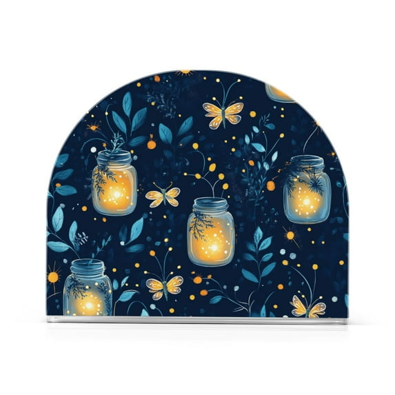 Yayeee Napkin Holder for Table Set of 2 Kitchen Paper Tissue Organization, Blue Fireflies Pattern