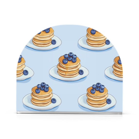 Yayeee Napkin Holder for Table Set of 2 Kitchen Paper Tissue Organization, Blueberry Pancake Pattern