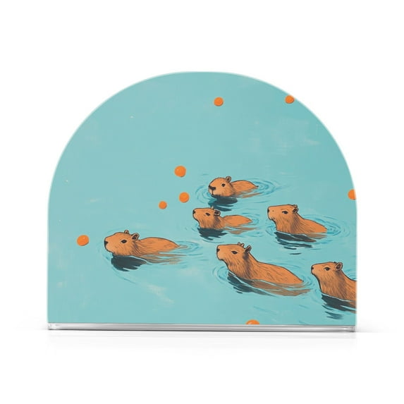 Yayeee Napkin Holder for Table Set of 2 Kitchen Paper Tissue Organization, Capybara Splash