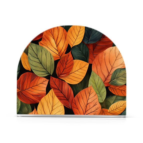Yayeee Napkin Holder for Table Set of 2 Kitchen Paper Tissue Organization, Colorful Leaves