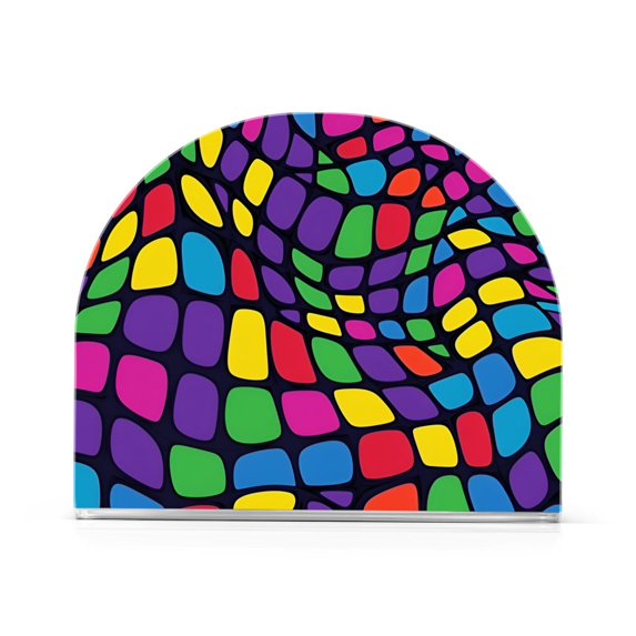 Yayeee Napkin Holder for Table Set of 2 Kitchen Paper Tissue Organization, Colorful Psychedelic