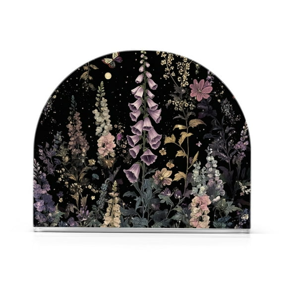 Yayeee Napkin Holder for Table Set of 2 Kitchen Paper Tissue Organization, Dark Flowers Pattern