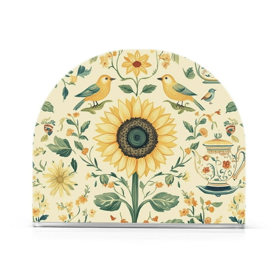 Yayeee Napkin Holder for Table Set of 2 Kitchen Paper Tissue Organization, Floral Birds Pattern