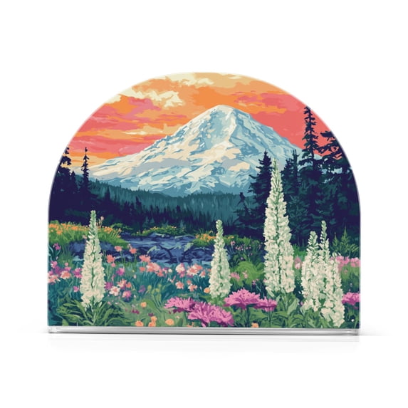 Yayeee Napkin Holder for Table Set of 2 Kitchen Paper Tissue Organization, Floral Mountain