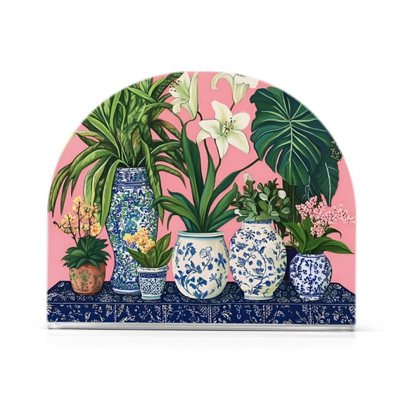 Yayeee Napkin Holder for Table Set of 2 Kitchen Paper Tissue Organization, Floral Vase