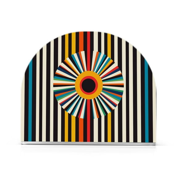 Yayeee Napkin Holder for Table Set of 2 Kitchen Paper Tissue Organization, Geometric Stripes