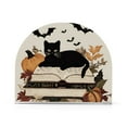 thumbnail image 1 of Yayeee Napkin Holder for Table Set of 2 Kitchen Paper Tissue Organization, Gray Halloween Cat, 1 of 8