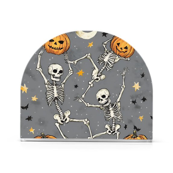Yayeee Napkin Holder for Table Set of 2 Kitchen Paper Tissue Organization, Gray Halloween Dancing