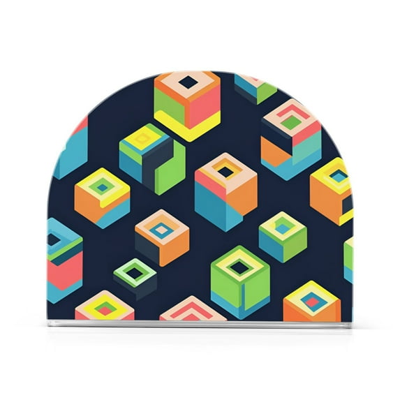 Yayeee Napkin Holder for Table Set of 2 Kitchen Paper Tissue Organization, Green Cubes