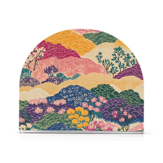 Yayeee Napkin Holder for Table Set of 2 Kitchen Paper Tissue Organization, Green Floral Wave