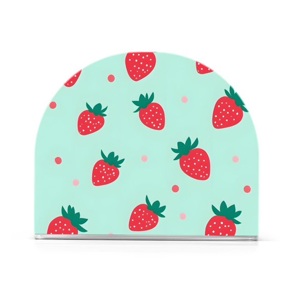 Yayeee Napkin Holder for Table Set of 2 Kitchen Paper Tissue Organization, Green Strawberry