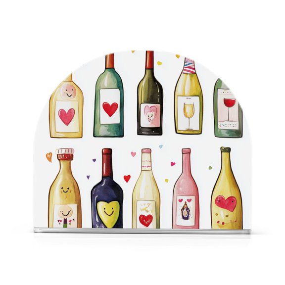 Yayeee Napkin Holder for Table Set of 2 Kitchen Paper Tissue Organization, Happy Face Bottles