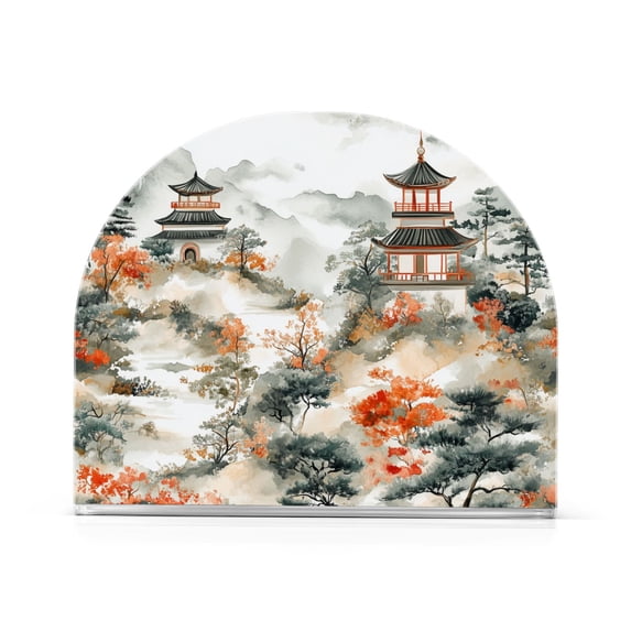 Yayeee Napkin Holder for Table Set of 2 Kitchen Paper Tissue Organization, Mountain Pattern