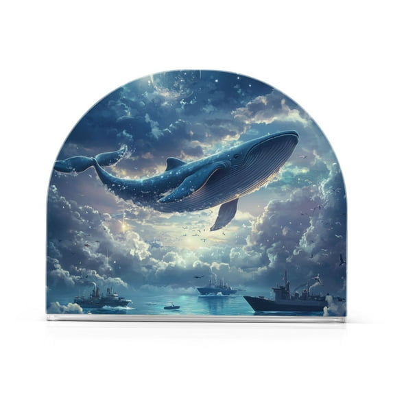 Yayeee Napkin Holder for Table Set of 2 Kitchen Paper Tissue Organization, Night Floating Whale