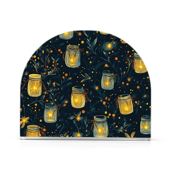 Yayeee Napkin Holder for Table Set of 2 Kitchen Paper Tissue Organization, Orange Fireflies Pattern