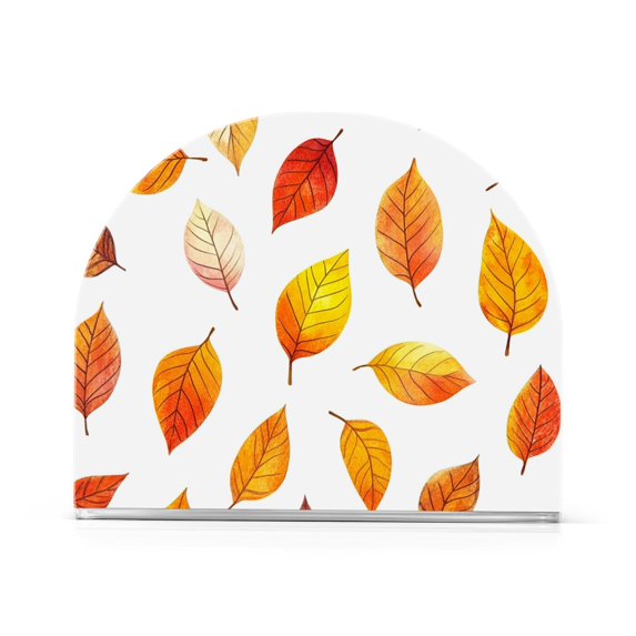 Yayeee Napkin Holder for Table Set of 2 Kitchen Paper Tissue Organization, Orange Leaves