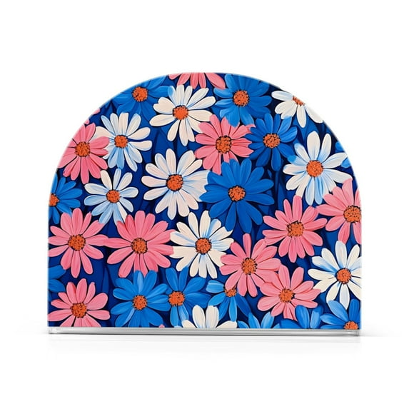 Yayeee Napkin Holder for Table Set of 2 Kitchen Paper Tissue Organization, Pink Flowers Pattern