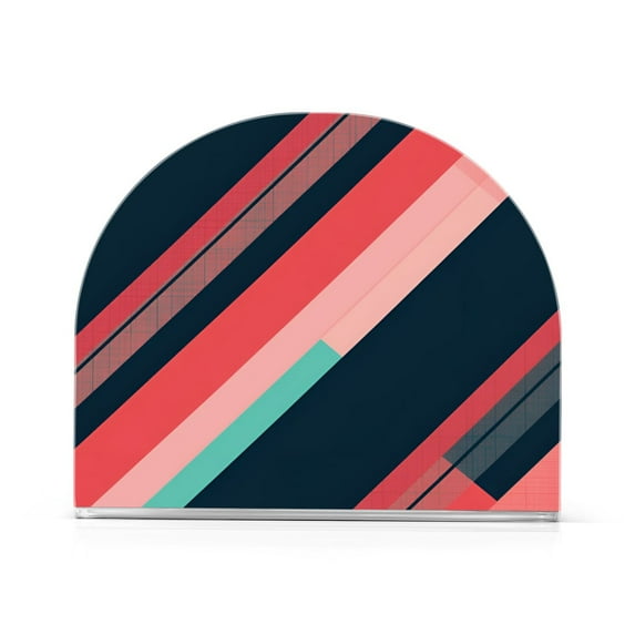 Yayeee Napkin Holder for Table Set of 2 Kitchen Paper Tissue Organization, Pink Geometric