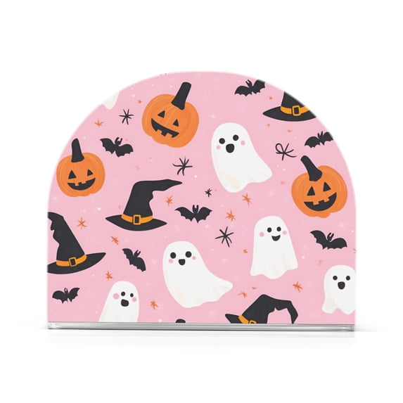 Yayeee Napkin Holder for Table Set of 2 Kitchen Paper Tissue Organization, Pink Halloween Ghosts