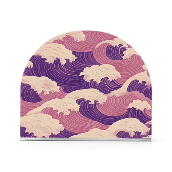 Yayeee Napkin Holder for Table Set of 2 Kitchen Paper Tissue Organization, Purple Wave Pattern