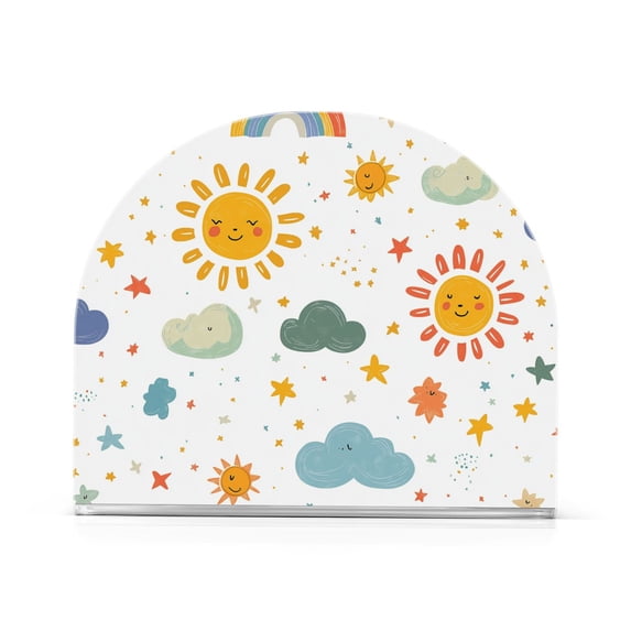 Yayeee Napkin Holder for Table Set of 2 Kitchen Paper Tissue Organization, Rainbows Pattern