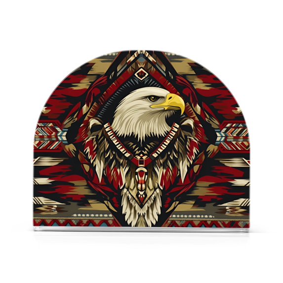 Yayeee Napkin Holder for Table Set of 2 Kitchen Paper Tissue Organization, Red Abstract Eagle