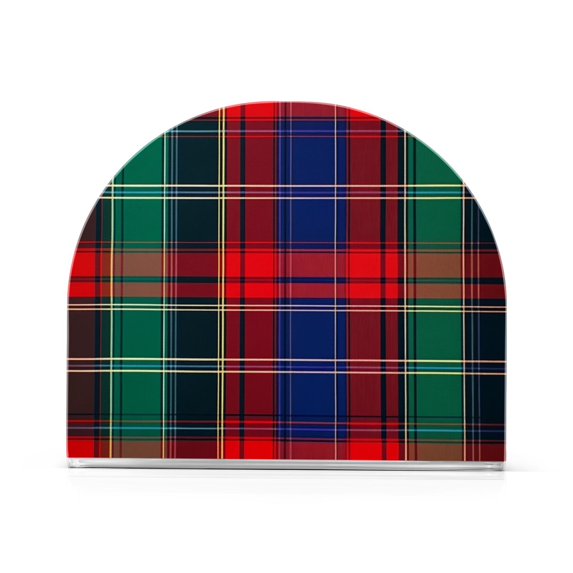 Yayeee Napkin Holder for Table Set of 2 Kitchen Paper Tissue Organization, Red Green Pattern