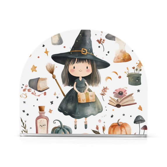 Yayeee Napkin Holder for Table Set of 2 Kitchen Paper Tissue Organization, Watercolor Halloween Girl