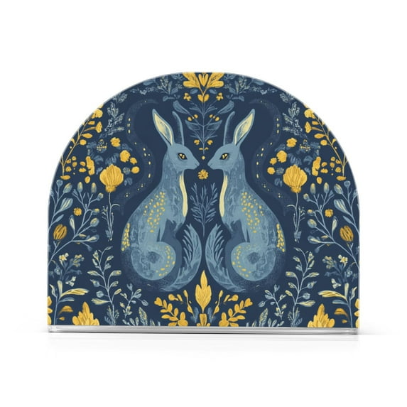 Yayeee Napkin Holder for Table Set of 2 Kitchen Paper Tissue Organization, Yellow Forest Pattern