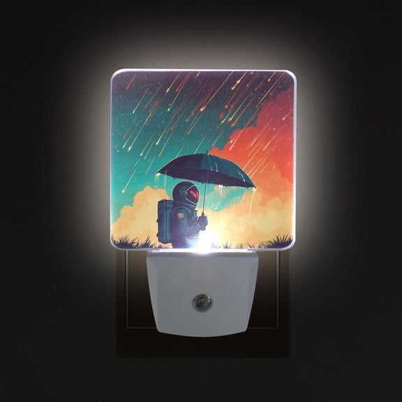 Yayeee LED Plug in Night Light for The Home with Auto Dusk to Dawn Light Sensors, 2 Pack, Astronaut and Sky