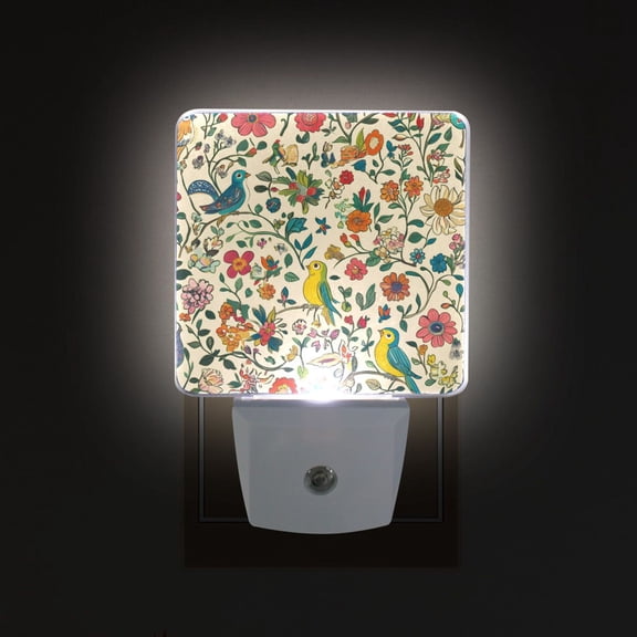 Yayeee LED Night Light for The Home Plug in With Light Sensors 2 Pack, Beige Cartoon Animals