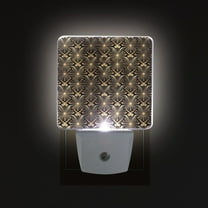 Yayeee LED Night Light for The Home Plug in With Light Sensors 2 Pack, Black Floral Pattern