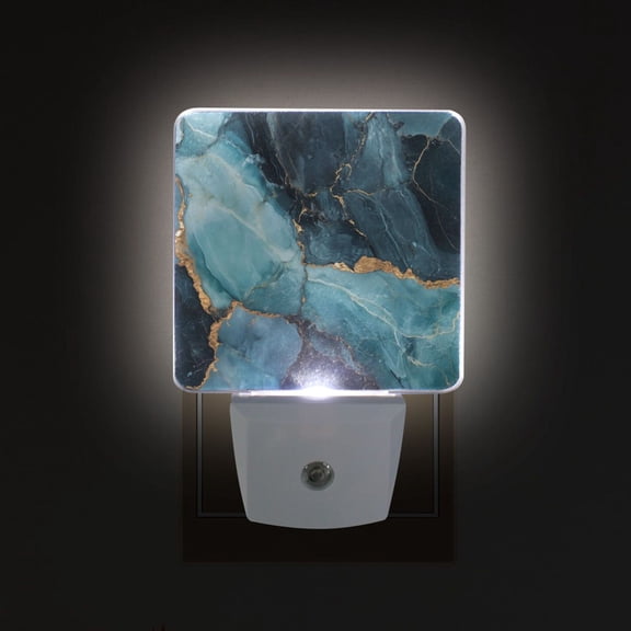 Yayeee LED Night Light for The Home Plug in With Light Sensors 2 Pack, Black Marble