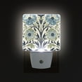 thumbnail image 1 of Yayeee LED Night Light for The Home Plug in With Light Sensors 2 Pack, Blue Floral Pattern, 1 of 6