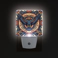 thumbnail image 1 of Yayeee LED Night Light for The Home Plug in With Light Sensors 2 Pack, Blue Geometric Eagle, 1 of 4