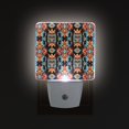 thumbnail image 1 of Yayeee LED Night Light for The Home Plug in With Light Sensors 2 Pack, Blue Geometric, 1 of 6